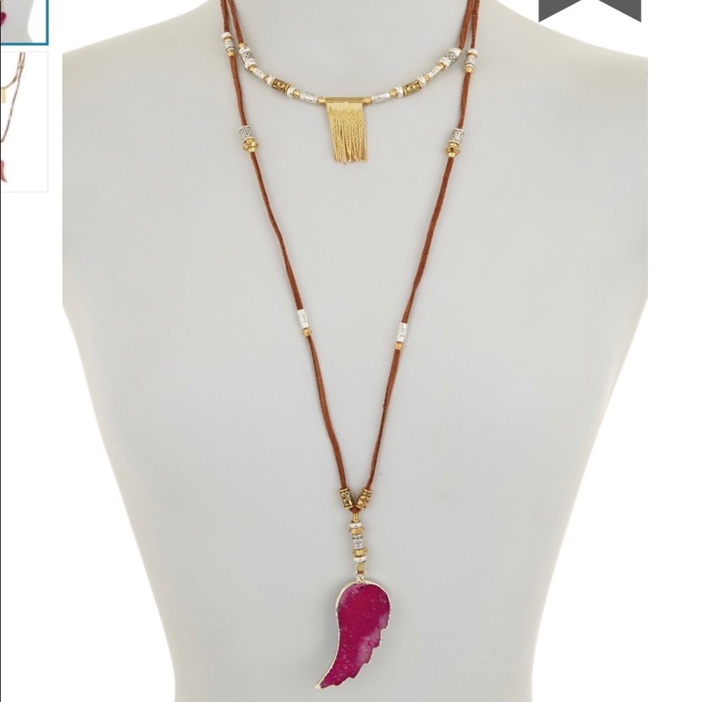Elise. M. Taj Mahal Double Layer  Agate necklace - Picture 2 of 8